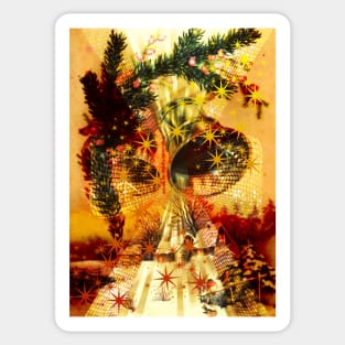 Christmas tree and bell Sticker